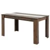 Mooved Table Bosel - Imitation bois ancien / Blanc
