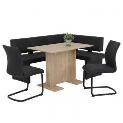 Red Living Chaises cantilever Playa (lot de 2) - Microfibre / Acier - Anthracite / Noir -Meubles de salle à manger Soldes Magasin 1000343827 220406 055 DETAILS P000000001000343827