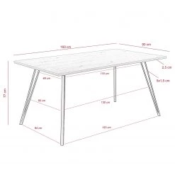 Red Living Table Tina - Imitation béton -Meubles de salle à manger Soldes Magasin 1000343834 220406 500 SKETCH DETAILS P000000001000343834 sketch