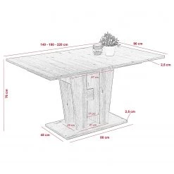 Naturoo Table Takio - Imitation chêne de Sonoma 9 Naturoo Table Takio - Imitation chêne de Sonoma -Meubles de salle à manger Soldes Magasin 1000343839 220406 500 SKETCH DETAILS P000000001000343839 sketch