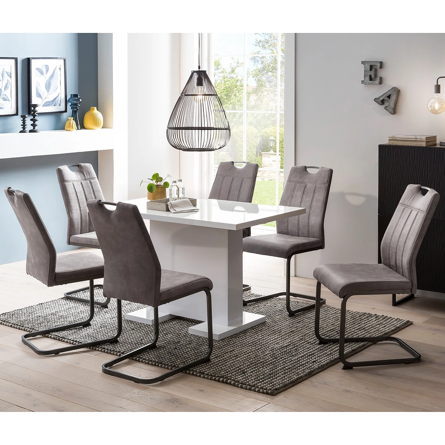 Loftscape Salle à manger Toft (7 éléments) - Gris 1 Loftscape Salle à manger Toft (7 éléments) - Gris