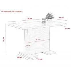 Loftscape Salle à manger Toft (7 éléments) - Gris 20 Loftscape Salle à manger Toft (7 éléments) - Gris -Meubles de salle à manger Soldes Magasin 1000343886 220407 500 SKETCH DETAILS P000000001000343886 sketch