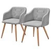 Butlers Chaises ROCK'N'SOUL (lot de 2) - Acier / Polyester - Gris