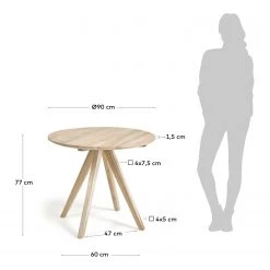 Norrwood Table Tibery - Teck massif - Teck -Meubles de salle à manger Soldes Magasin 1000344477 220412 500 SKETCH DETAILS P000000001000344477 sketch