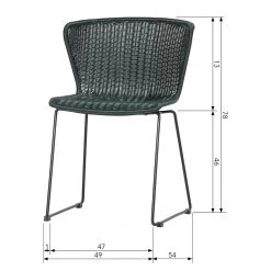 Loftscape Chaises Roseboro (lot de 2) - Noir 11 Loftscape Chaises Roseboro (lot de 2) - Noir -Meubles de salle à manger Soldes Magasin 1000344482 220414 500 SKETCH DETAILS P000000001000344482 sketch