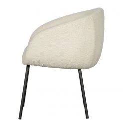 Loftscape Chaises à accoudoirs Pangolo (lot de 2) - Bouclé / Acier - Blanc / Noir 8 Loftscape Chaises à accoudoirs Pangolo (lot de 2) - Bouclé / Acier - Blanc / Noir -Meubles de salle à manger Soldes Magasin 1000344484 220414 031 DETAILS P000000001000344484