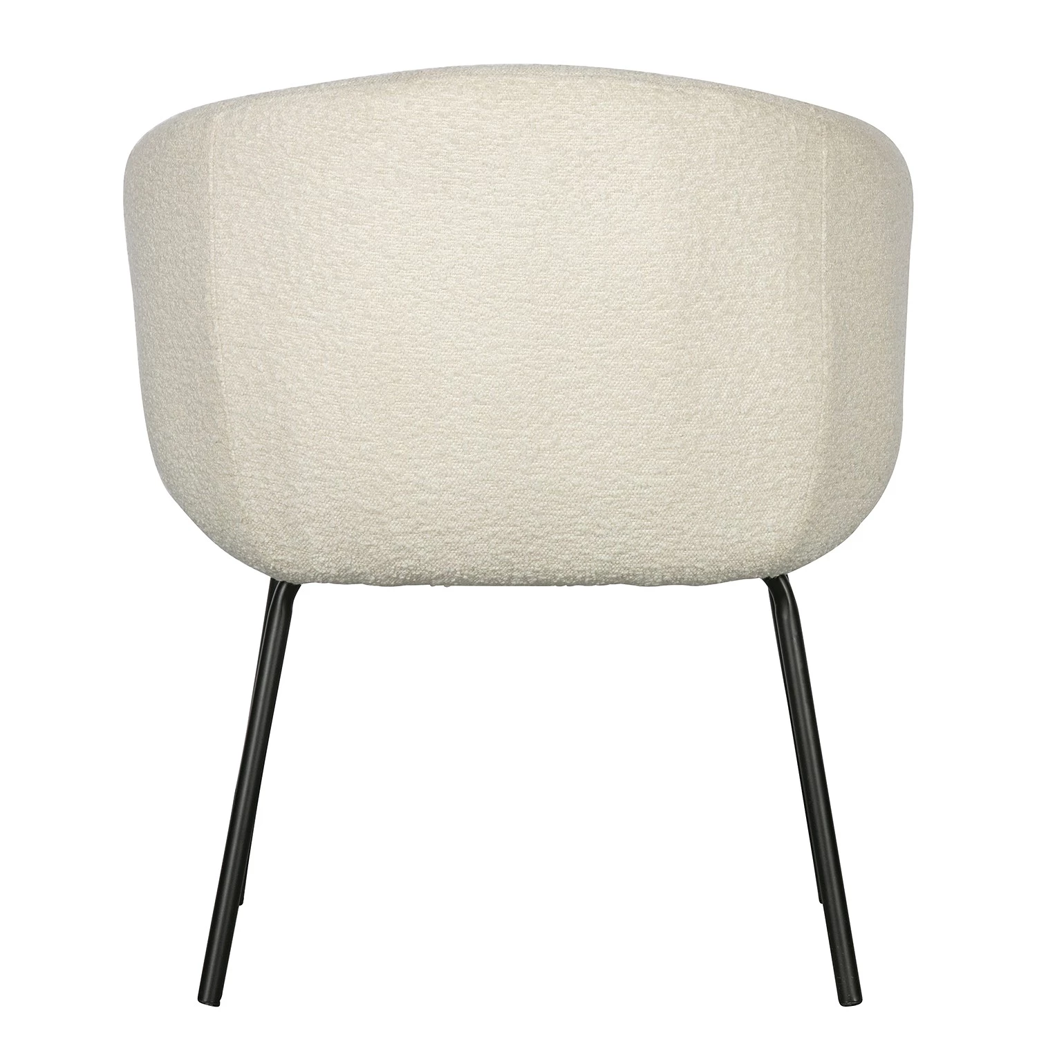 Loftscape Chaises à accoudoirs Pangolo (lot de 2) - Bouclé / Acier - Blanc / Noir 4 Loftscape Chaises à accoudoirs Pangolo (lot de 2) - Bouclé / Acier - Blanc / Noir – Image 4