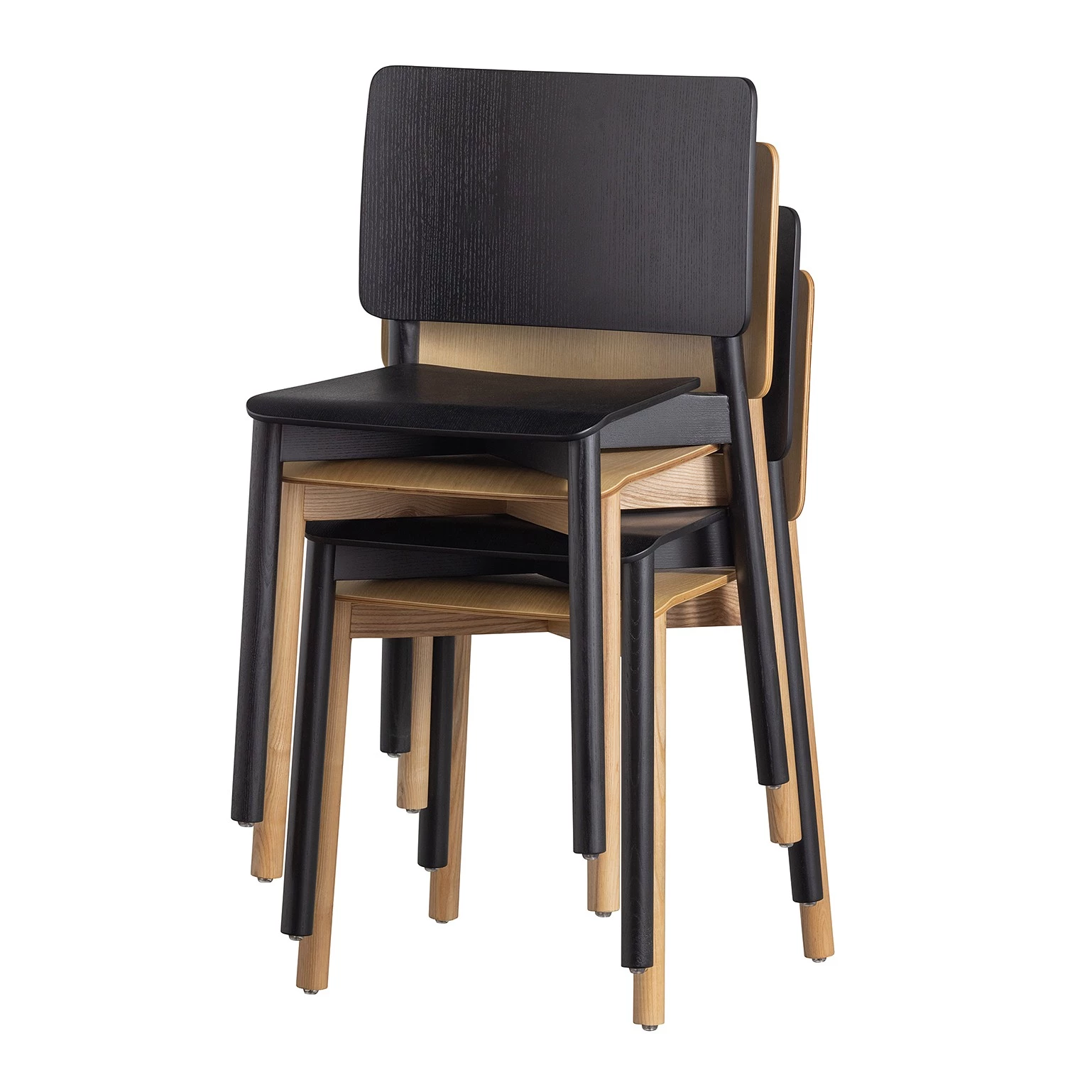 Loftscape Chaises Priscilla (lot de 2) - Frêne foncé 9 Loftscape Chaises Priscilla (lot de 2) - Frêne foncé – Image 9