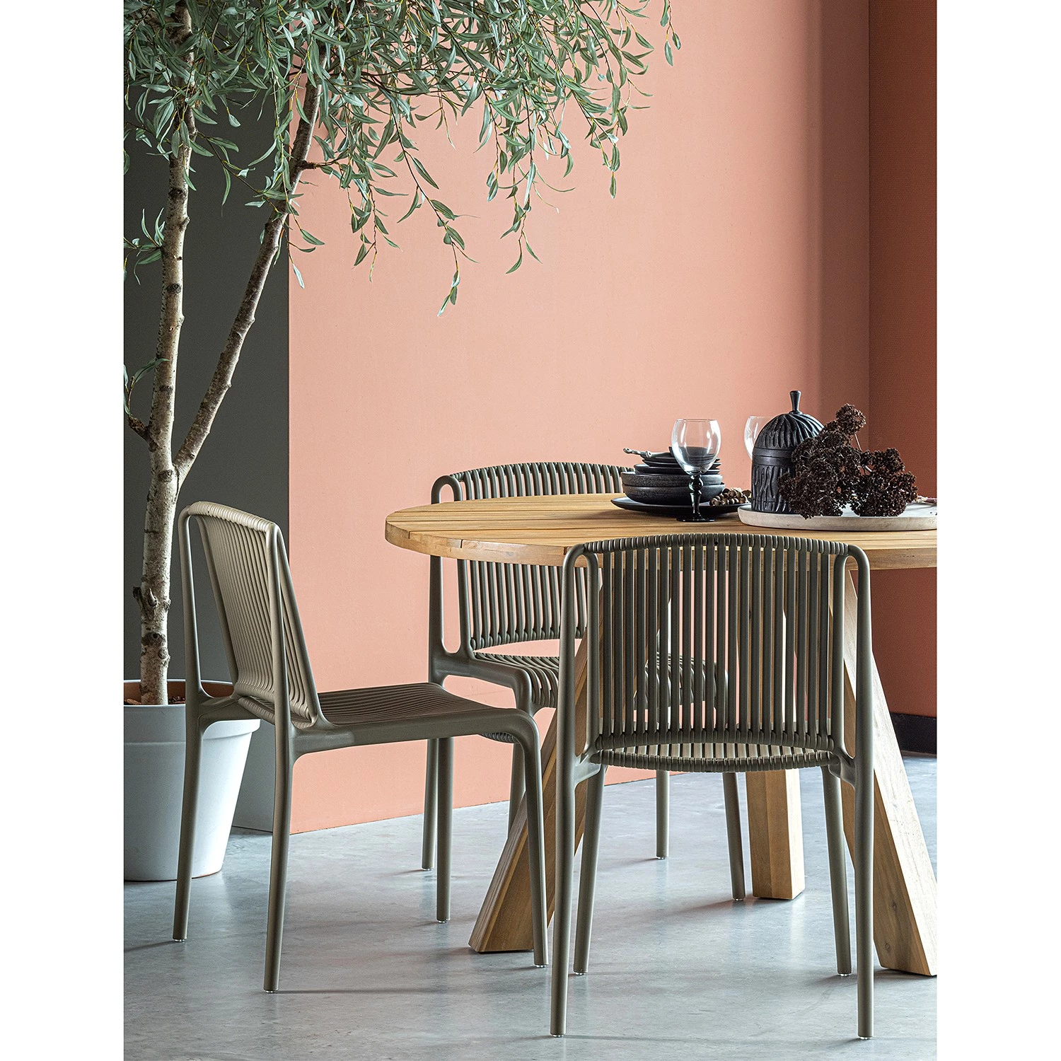 Loftscape Chaises Schönberg (lot de 4) - Taupe 2 Loftscape Chaises Schönberg (lot de 4) - Taupe – Image 2