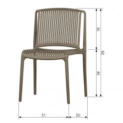 Loftscape Chaises Schönberg (lot de 4) - Taupe 21 Loftscape Chaises Schönberg (lot de 4) - Taupe -Meubles de salle à manger Soldes Magasin 1000344495 220414 500 SKETCH DETAILS P000000001000344495 sketch