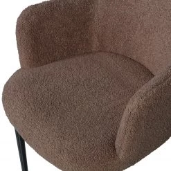 Loftscape Chaise à accoudoirs Volinia - Marron noix de coco -Meubles de salle à manger Soldes Magasin 1000344499 220414 034 DETAILS P000000001000344499