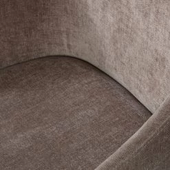 Loftscape Chaise à accoudoirs Valdes - Tissu / Hévéa massif - Taupe / Noir -Meubles de salle à manger Soldes Magasin 1000344501 220414 034 DETAILS P000000001000344501