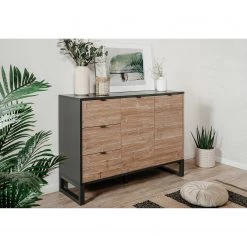 Loftscape Buffet Mid West - Imitation bambou / Anthracite -Meubles de salle à manger Soldes Magasin 1000344599 220407 021 MOOD DETAILS P000000001000344599 mood