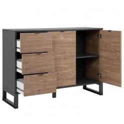 Loftscape Buffet Mid West - Imitation bambou / Anthracite -Meubles de salle à manger Soldes Magasin 1000344599 220407 032 DETAILS P000000001000344599