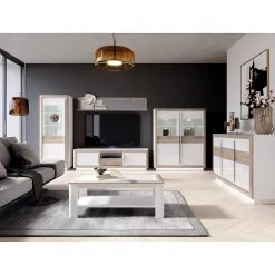 Loftscape Vitrine Wilander - Éclairage inclus - Blanc brillant / Imitation chêne Nelson 11 Loftscape Vitrine Wilander - Éclairage inclus - Blanc brillant / Imitation chêne Nelson -Meubles de salle à manger Soldes Magasin 1000344666 220414 021 MOOD DETAILS P000000001000344666 mood