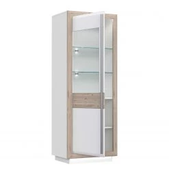 Loftscape Vitrine Wilander - Éclairage inclus - Blanc brillant / Imitation chêne Nelson 14 Loftscape Vitrine Wilander - Éclairage inclus - Blanc brillant / Imitation chêne Nelson -Meubles de salle à manger Soldes Magasin 1000344666 220414 040 DETAILS P000000001000344666