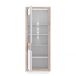 Loftscape Vitrine Wilander - Éclairage inclus - Blanc brillant / Imitation chêne Nelson 15 Loftscape Vitrine Wilander - Éclairage inclus - Blanc brillant / Imitation chêne Nelson -Meubles de salle à manger Soldes Magasin 1000344666 220414 045 DETAILS P000000001000344666