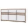 Loftscape Buffet Wilander - Éclairage inclus - Blanc brillant / Imitation chêne Nelson