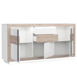 Loftscape Buffet Wilander - Éclairage inclus - Blanc brillant / Imitation chêne Nelson 9 Loftscape Buffet Wilander - Éclairage inclus - Blanc brillant / Imitation chêne Nelson -Meubles de salle à manger Soldes Magasin 1000344667 220414 030 DETAILS P000000001000344667
