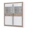 Loftscape Vitrine Wilander - Éclairage inclus - Blanc brillant / Imitation chêne Nelson