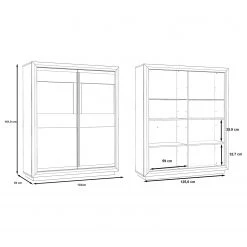 Loftscape Vitrine Wilander - Éclairage inclus - Blanc brillant / Imitation chêne Nelson 11 Loftscape Vitrine Wilander - Éclairage inclus - Blanc brillant / Imitation chêne Nelson -Meubles de salle à manger Soldes Magasin 1000344668 220414 500 SKETCH DETAILS P000000001000344668 sketch