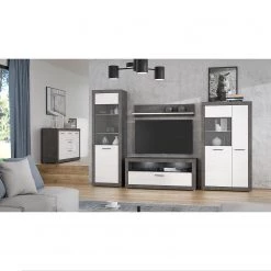 Loftscape Buffet Vetras - Blanc brillant / Imitation béton -Meubles de salle à manger Soldes Magasin 1000344673 220414 021 MOOD DETAILS P000000001000344673 mood