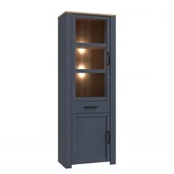 Ridgevalley Vitrine Vassia - Imitation chêne Navy / Imitation chêne Riviera