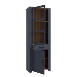 Ridgevalley Vitrine Vassia - Imitation chêne Navy / Imitation chêne Riviera -Meubles de salle à manger Soldes Magasin 1000344675 220414 050 DETAILS P000000001000344675