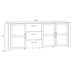 Ridgevalley Buffet Vassia II - Imitation chêne Navy / Imitation chêne Riviera -Meubles de salle à manger Soldes Magasin 1000344683 220414 500 SKETCH DETAILS P000000001000344683 sketch