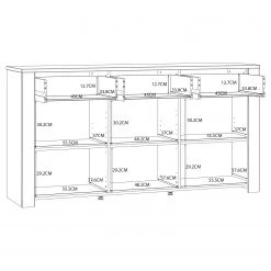Ridgevalley Buffet Vassia I - Imitation chêne Navy / Imitation chêne Riviera -Meubles de salle à manger Soldes Magasin 1000344684 220414 501 SKETCH DETAILS P000000001000344684 sketch