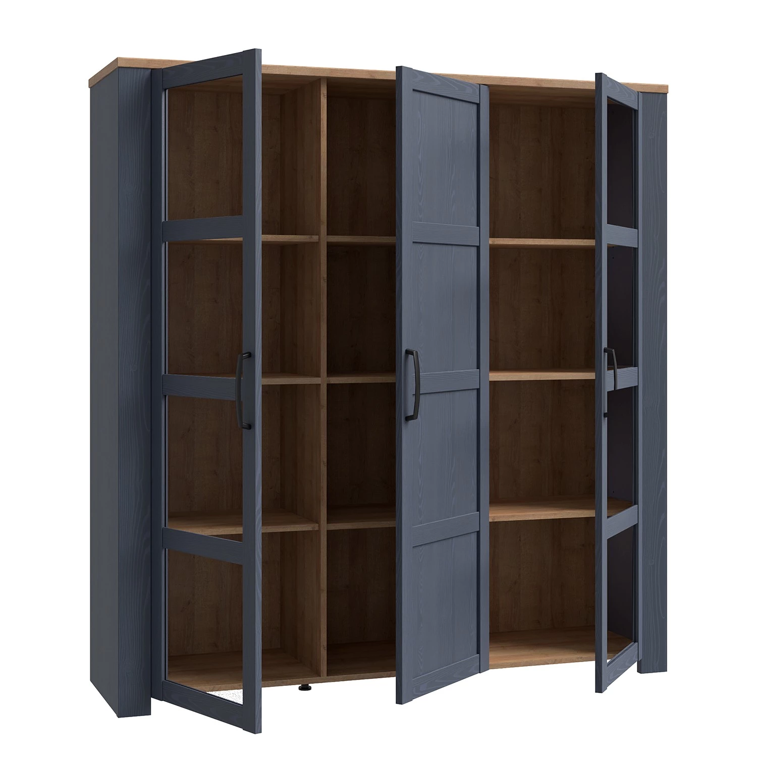 Ridgevalley Vitrine Vassia II - Imitation chêne Navy / Imitation chêne Riviera 9 Ridgevalley Vitrine Vassia II - Imitation chêne Navy / Imitation chêne Riviera – Image 9