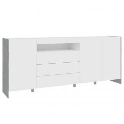 Loftscape Buffet Urban II - Éclairage inclus - Blanc / Imitation chêne gris