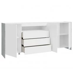 Loftscape Buffet Urban II - Éclairage inclus - Blanc / Imitation chêne gris -Meubles de salle à manger Soldes Magasin 1000344689 220414 040 DETAILS P000000001000344689