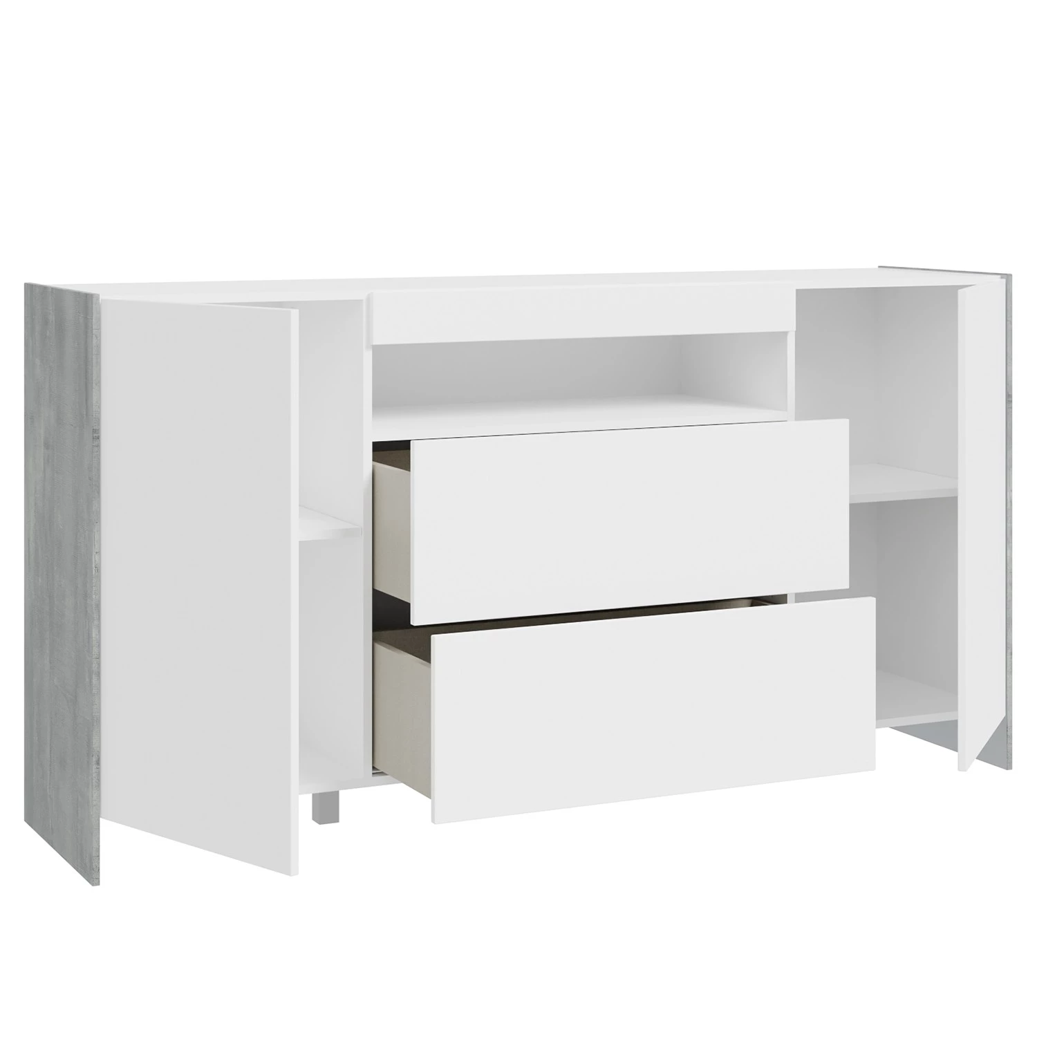 Loftscape Buffet Urban I - Éclairage Éclairage - Blanc / Imitation chêne gris 5 Loftscape Buffet Urban I - Éclairage Éclairage - Blanc / Imitation chêne gris – Image 5