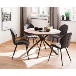 Red Living Table Pessac - Imitation chêne sauvage / Noir -Meubles de salle à manger Soldes Magasin 1000344934 220413 021 MOOD DETAILS P000000001000344934 mood