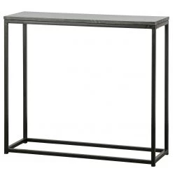 Red Living Console Wida - Marbre / Métal - Marbre Noir / Noir