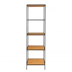 Red Living Étagères Arette II - Métal - Noir - Imitation chêne - Largeur : 51 cm -Meubles de salle à manger Soldes Magasin 1000345903 220428 030 DETAILS P000000001000345903