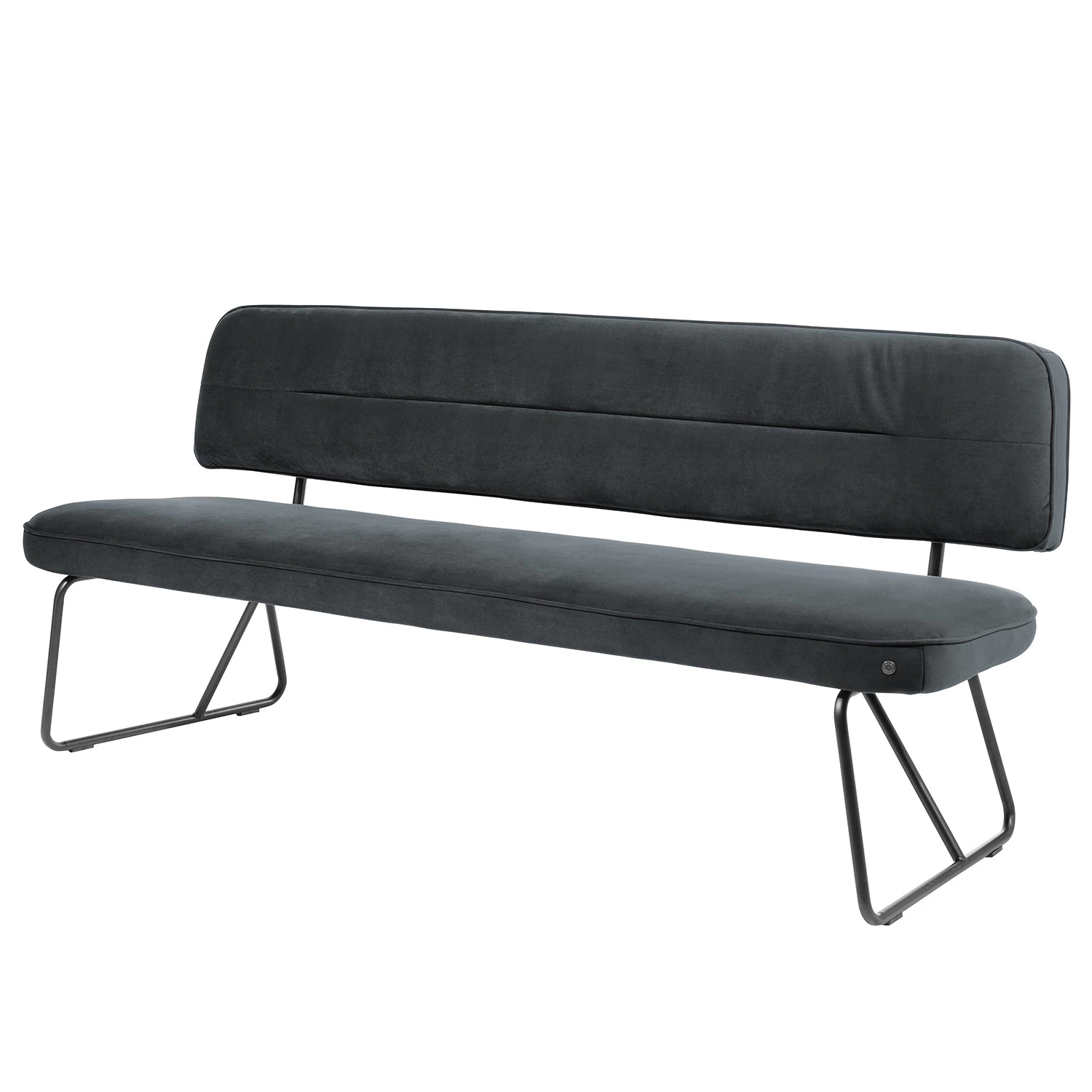 Tom Tailor Banc Tube - Velours / Métal - Gris foncé 1 Tom Tailor Banc Tube - Velours / Métal - Gris foncé