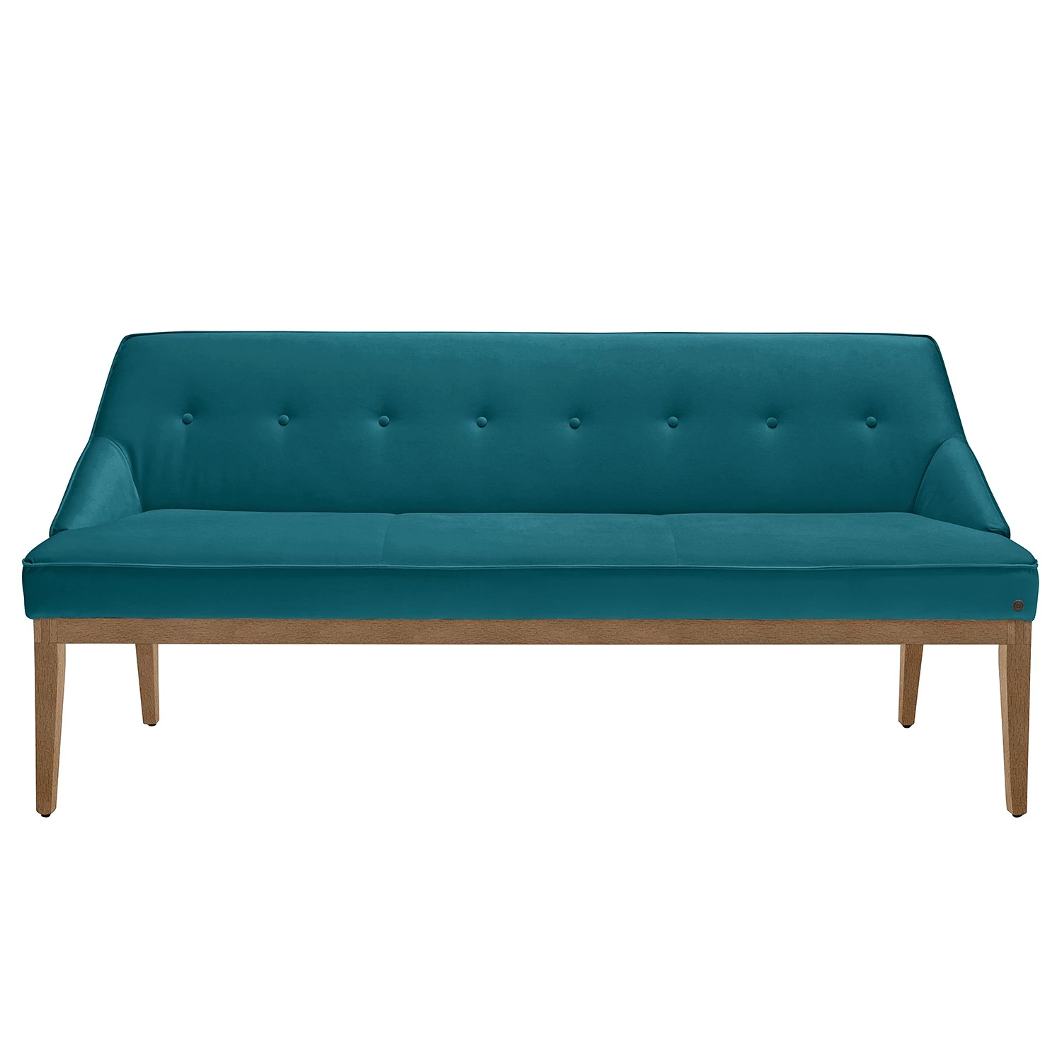 Tom Tailor Banquette Cozy - Velours / Hêtre massif - Bleu pétrole - Largeur : 180 cm - Hêtre foncé 2 Tom Tailor Banquette Cozy - Velours / Hêtre massif - Bleu pétrole - Largeur : 180 cm - Hêtre foncé – Image 2