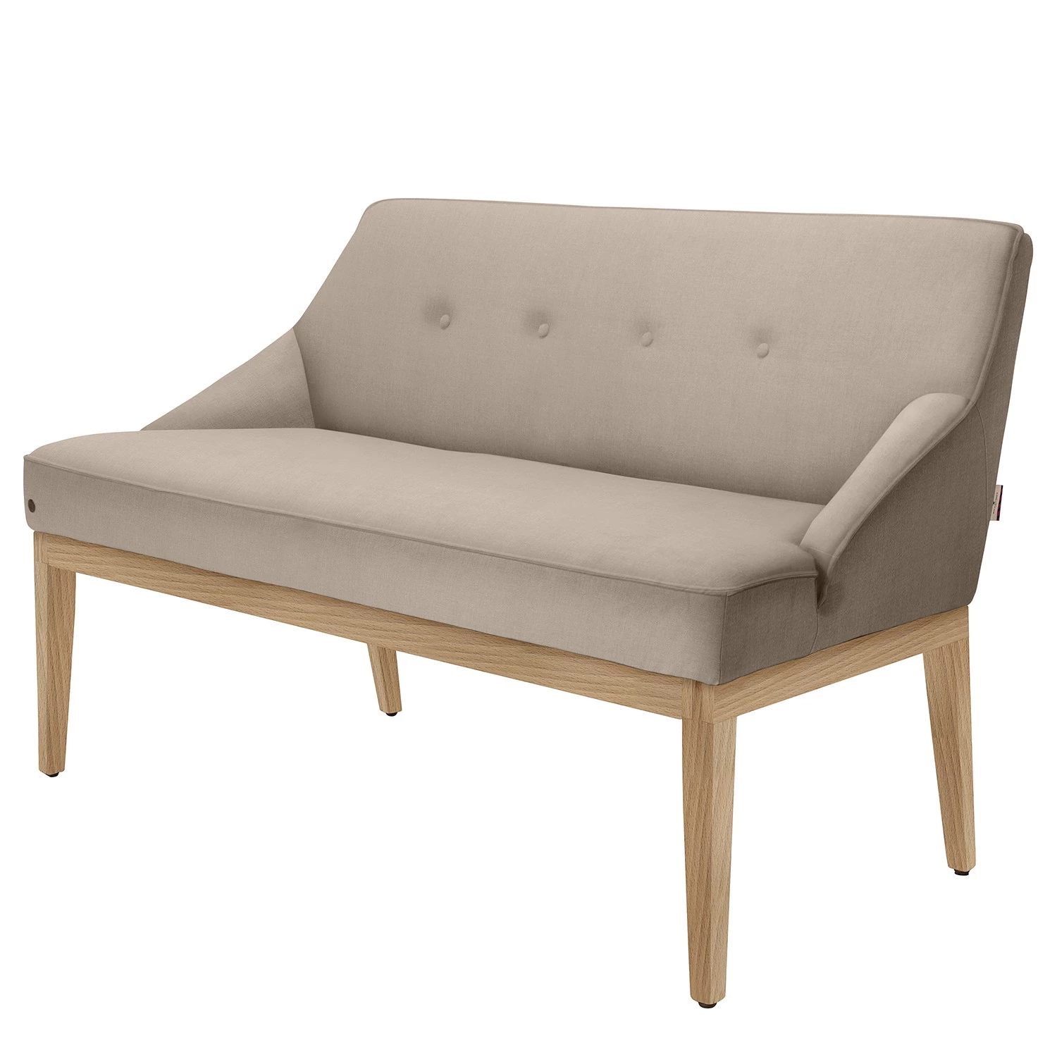 Tom Tailor Banquette Cozy II - Tissage à plat / Hêtre massif - Beige - Largeur : 130 cm - Hêtre clair 1 Tom Tailor Banquette Cozy II - Tissage à plat / Hêtre massif - Beige - Largeur : 130 cm - Hêtre clair