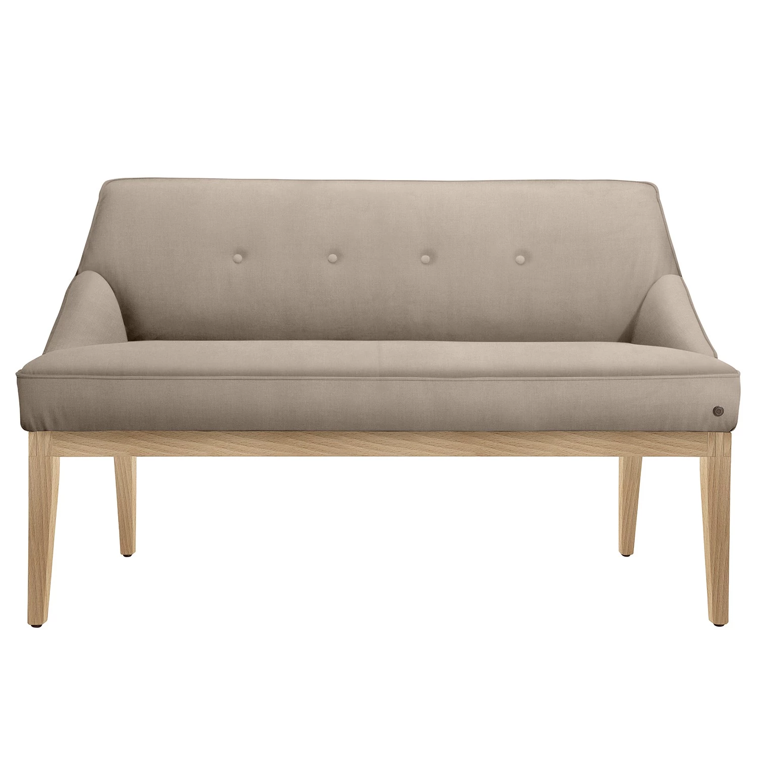 Tom Tailor Banquette Cozy II - Tissage à plat / Hêtre massif - Beige - Largeur : 130 cm - Hêtre clair 2 Tom Tailor Banquette Cozy II - Tissage à plat / Hêtre massif - Beige - Largeur : 130 cm - Hêtre clair – Image 2
