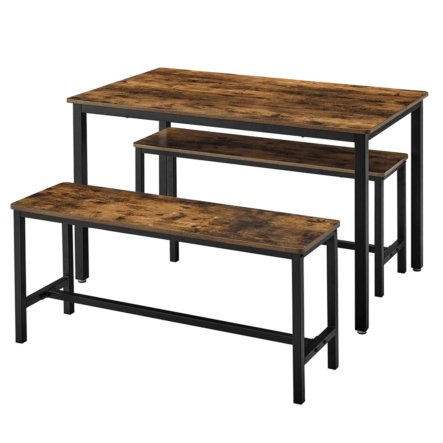 Red Living Salle à manger Pilbara (3 éléments) - Imitation bois recyclé / Noir 6 Red Living Salle à manger Pilbara (3 éléments) - Imitation bois recyclé / Noir – Image 6