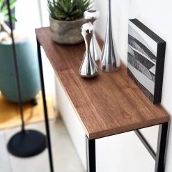 Yamazaki Console Tower - Frêne massif / Métal - Noir -Meubles de salle à manger Soldes Magasin 1000347253 220505 030 DETAILS P000000001000347253