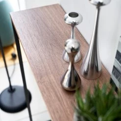 Yamazaki Console Tower - Frêne massif / Métal - Noir -Meubles de salle à manger Soldes Magasin 1000347253 220505 031 DETAILS P000000001000347253