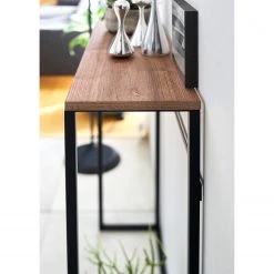 Yamazaki Console Tower - Frêne massif / Métal - Noir -Meubles de salle à manger Soldes Magasin 1000347253 220505 032 DETAILS P000000001000347253