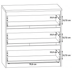 Loftscape Commode Optima III - Blanc mat 7 Loftscape Commode Optima III - Blanc mat -Meubles de salle à manger Soldes Magasin 1000348077 220603 501 SKETCH DETAILS P000000001000348077 sketch