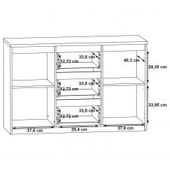 Loftscape Buffet Optima - Blanc mat -Meubles de salle à manger Soldes Magasin 1000348092 220603 501 SKETCH DETAILS P000000001000348092 sketch