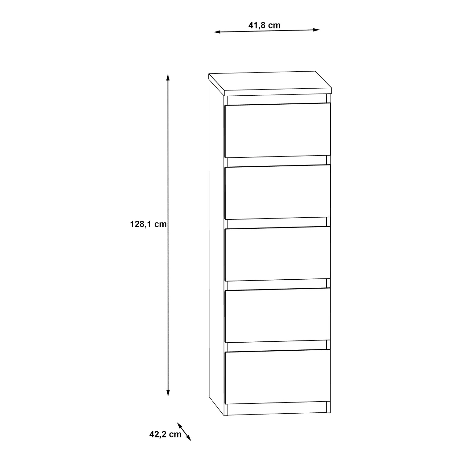 Loftscape Commode haute Optima - Blanc mat 3 Loftscape Commode haute Optima - Blanc mat – Image 3