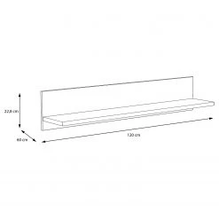 Loftscape Tablette murale Ravenswood - Imitation bois recyclé -Meubles de salle à manger Soldes Magasin 1000348098 220603 500 SKETCH DETAILS P000000001000348098 sketch