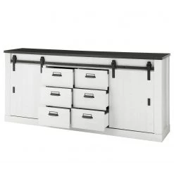 Ridgevalley Enfilade Shutter II - Imitation pin blanc -Meubles de salle à manger Soldes Magasin 1000348676 220505 040 DETAILS P000000001000348676